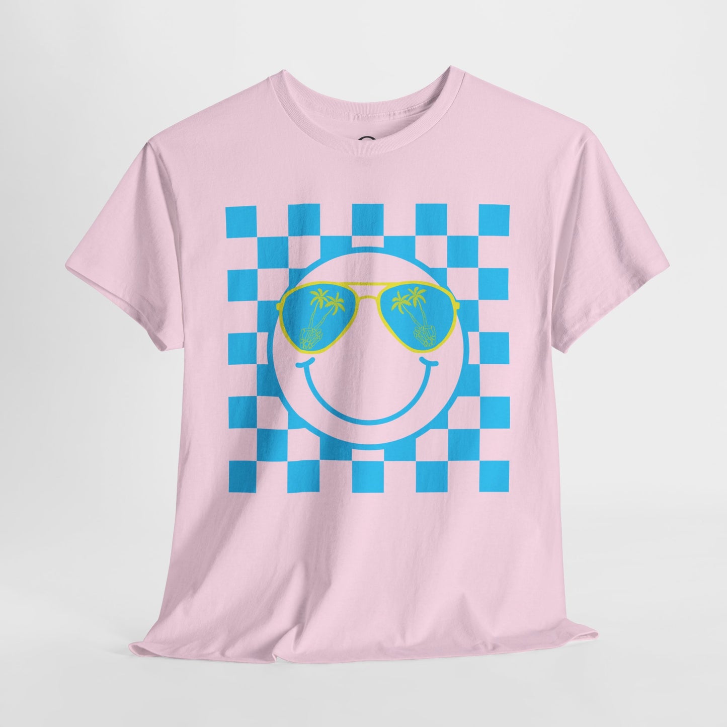 Smiley Summer Time w/ Checkers Short Sleeve Tee