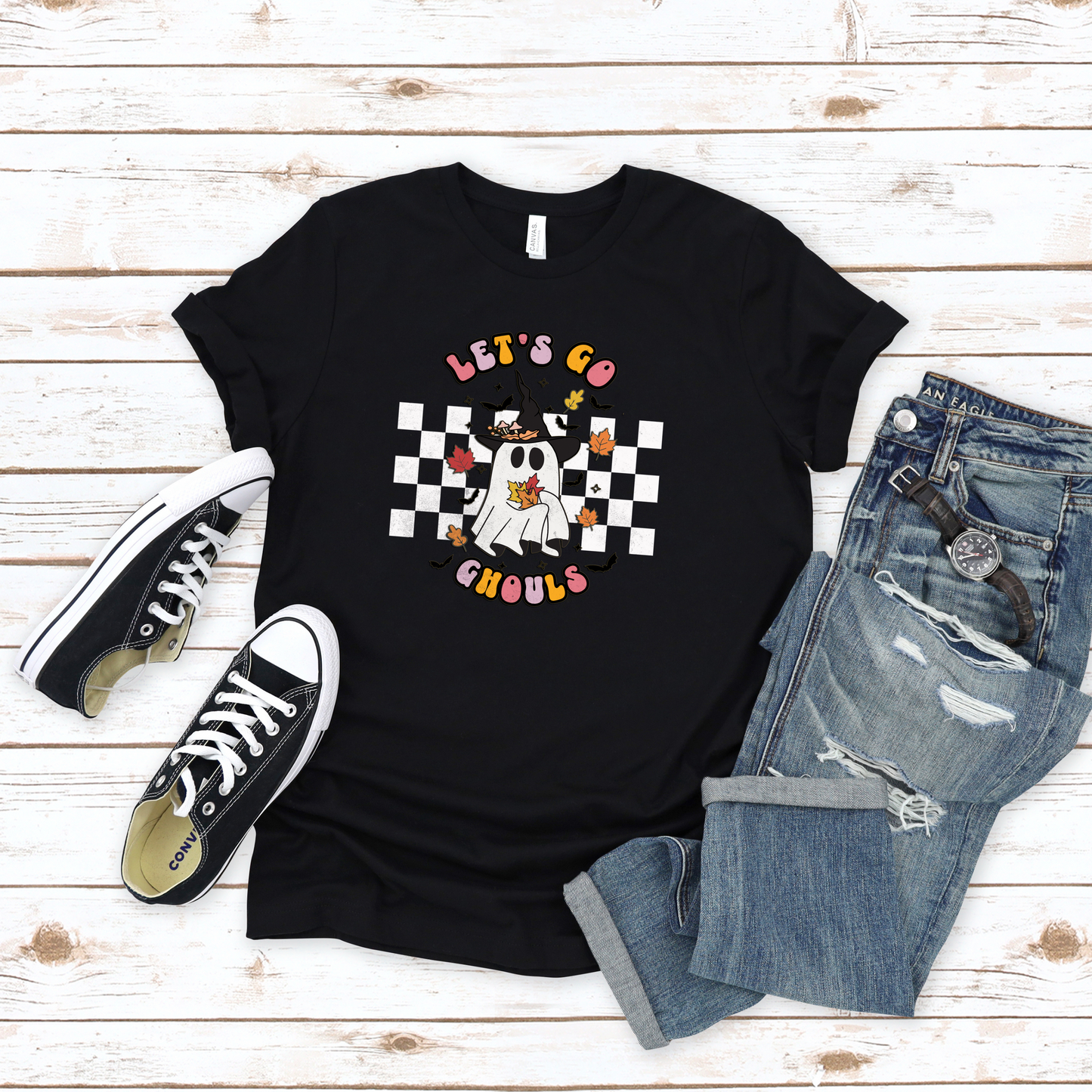 Let's Go Ghouls Ghost Tee