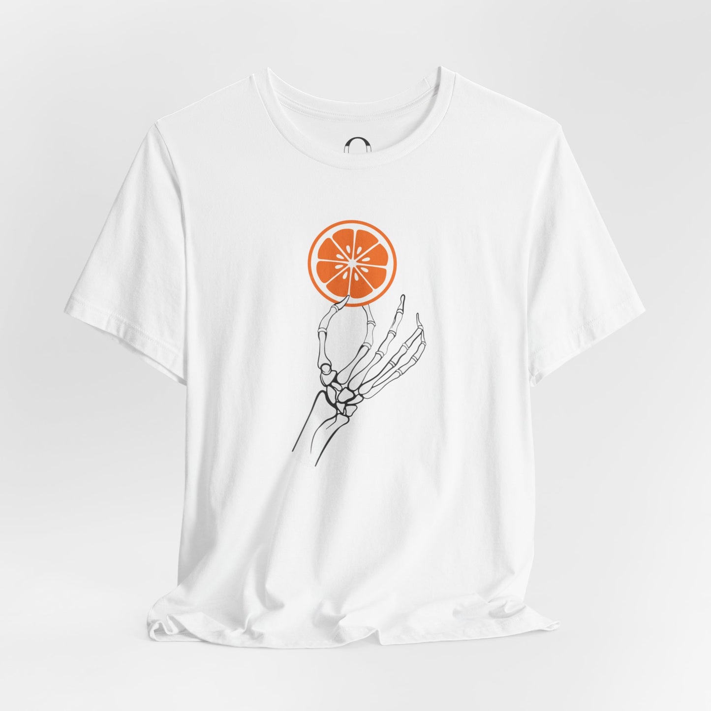 Skeleton Hand Holding An Orange Slice Tee
