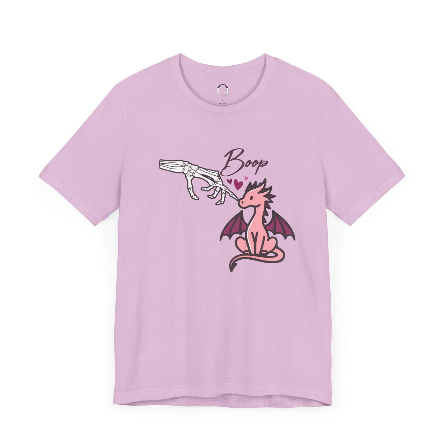 Skeleton Hand Boop Pink Dragon Tee
