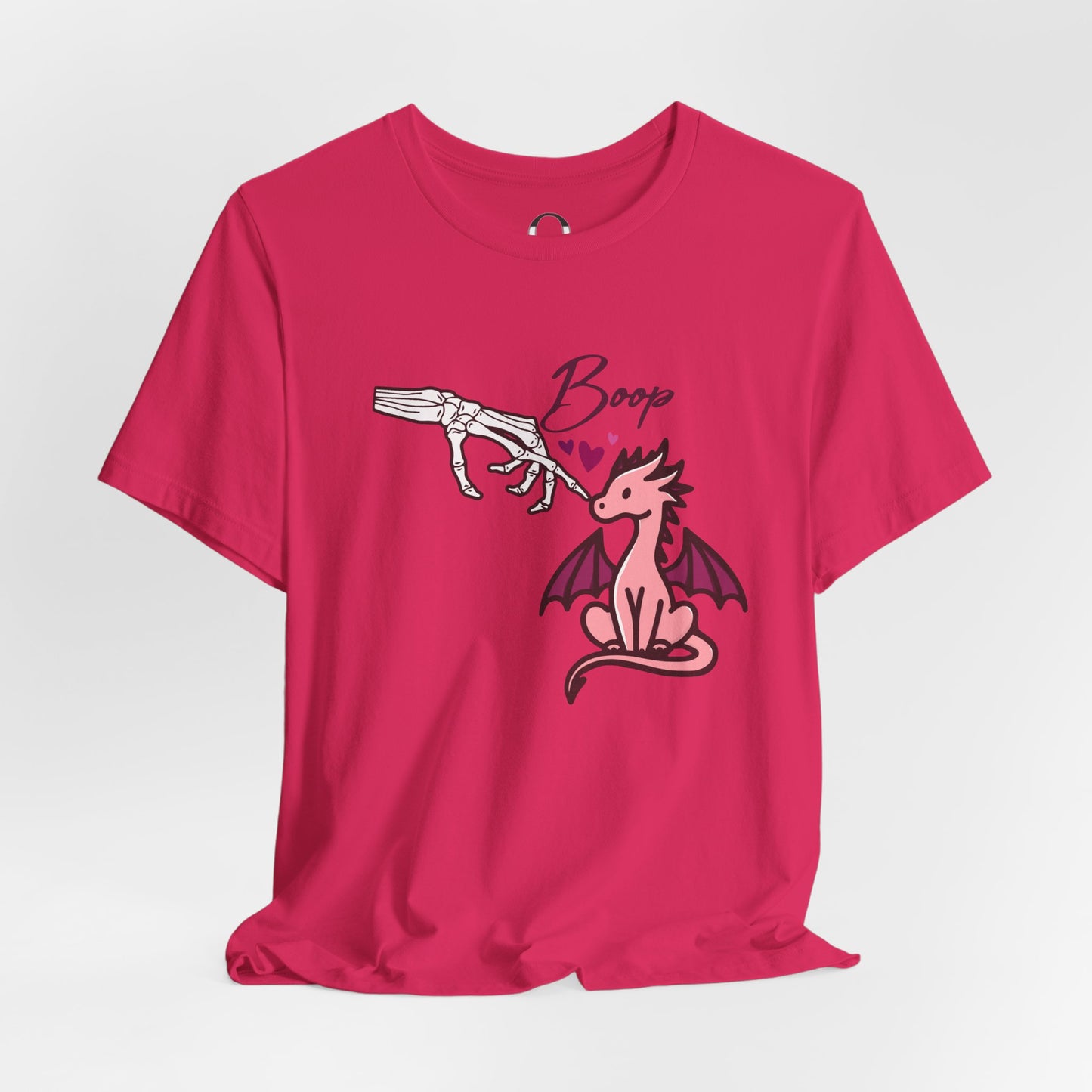 Skeleton Hand Boop Pink Dragon Tee
