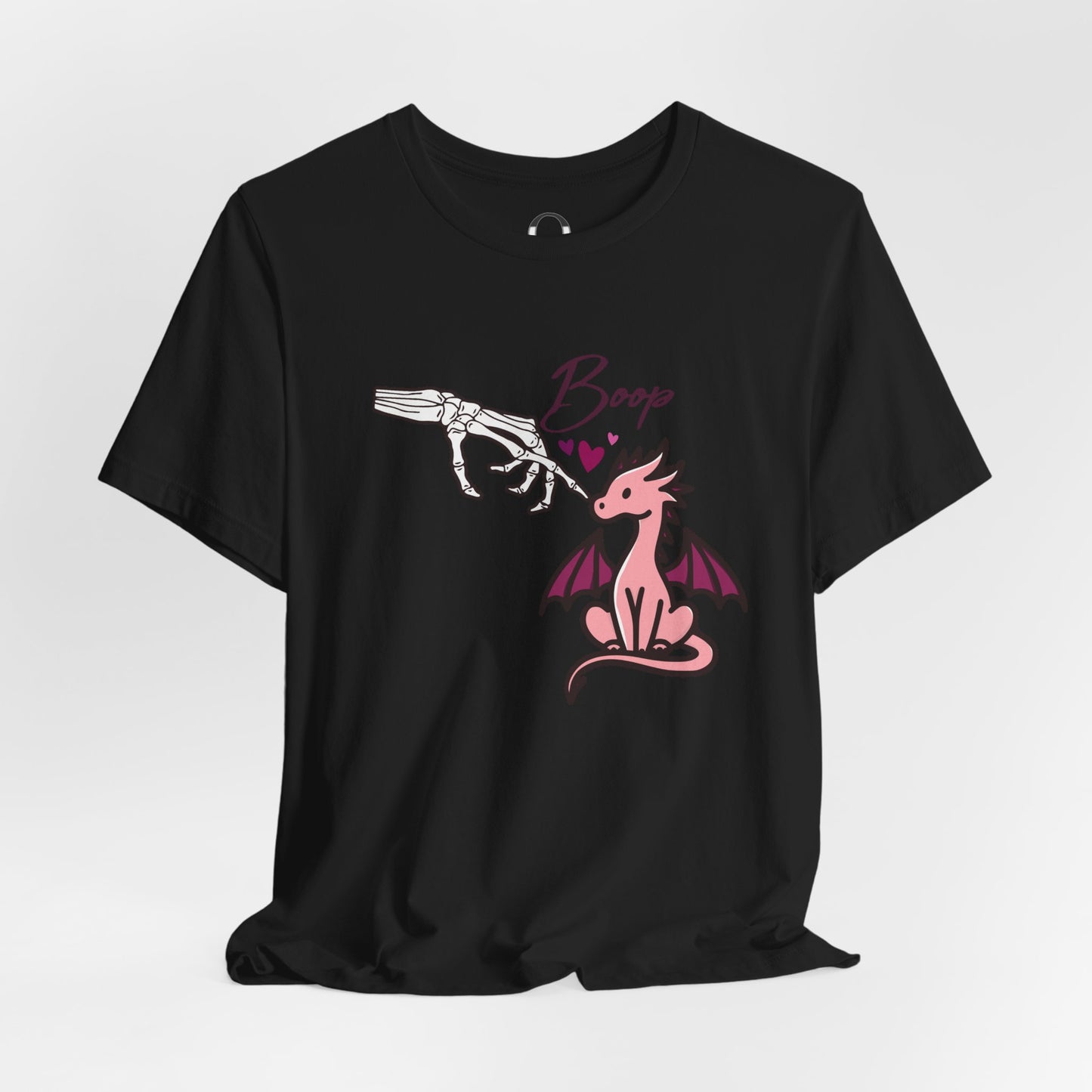 Skeleton Hand Boop Pink Dragon Tee