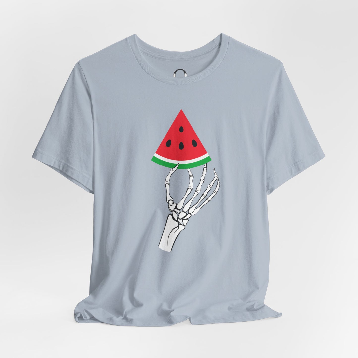Skeleton Hand Holding A Watermelon Slice Tee