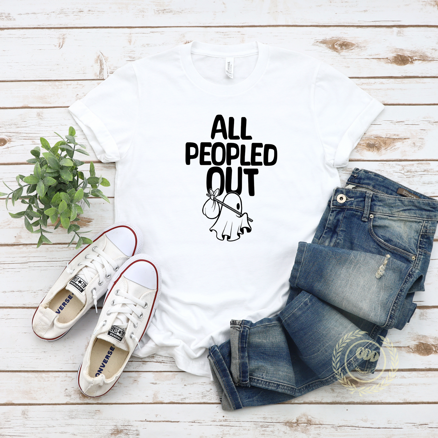 All Peopled Out Ghost Tee