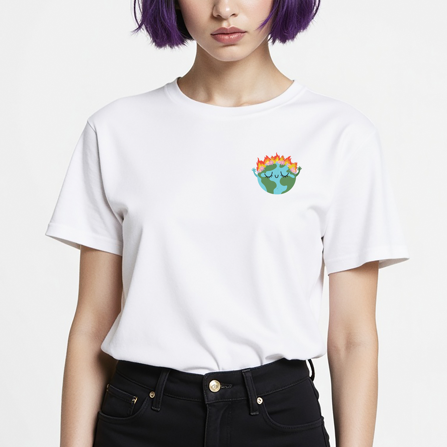 Zen World on Fire Pocket T-Shirt