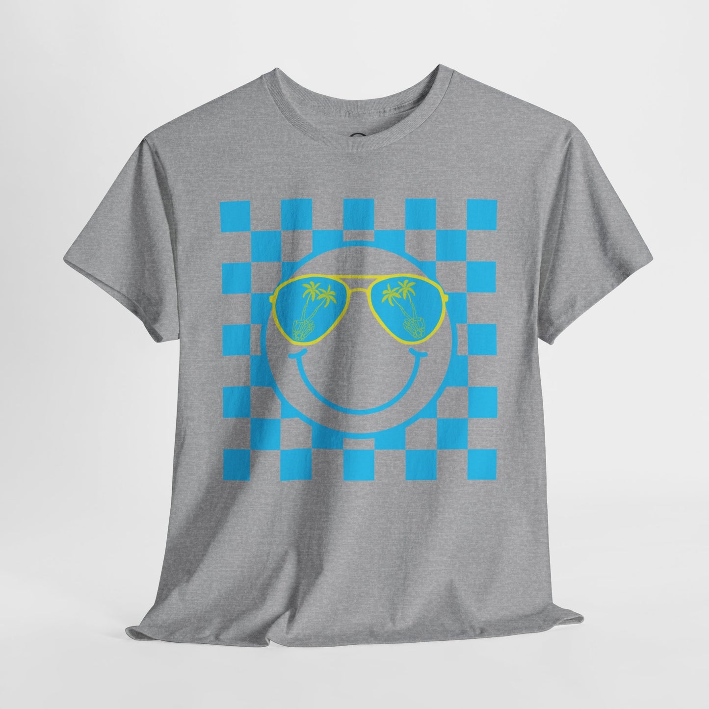 Smiley Summer Time w/ Checkers Short Sleeve Tee