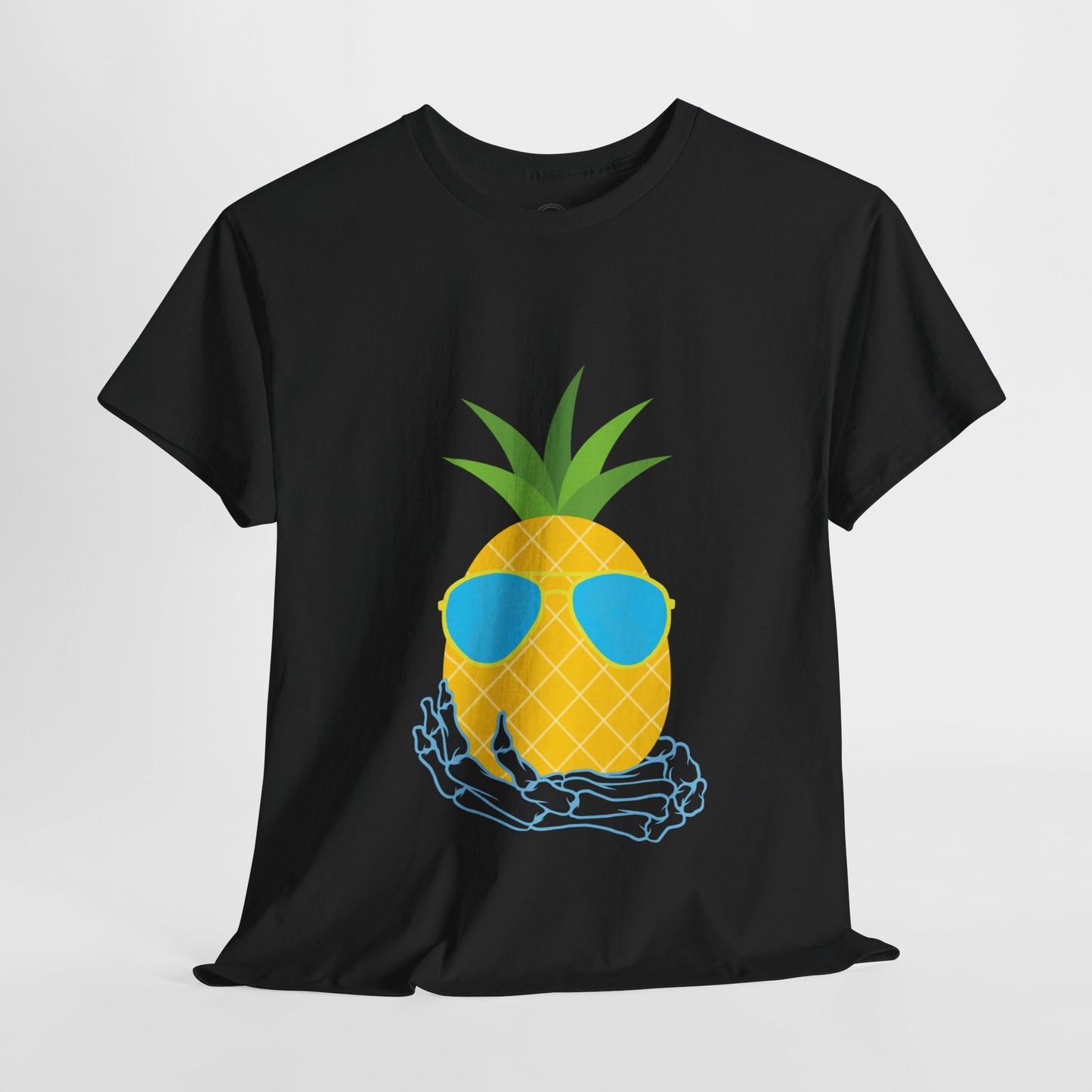 Pineapple in Skeleton Hand Short Sleeve Tee