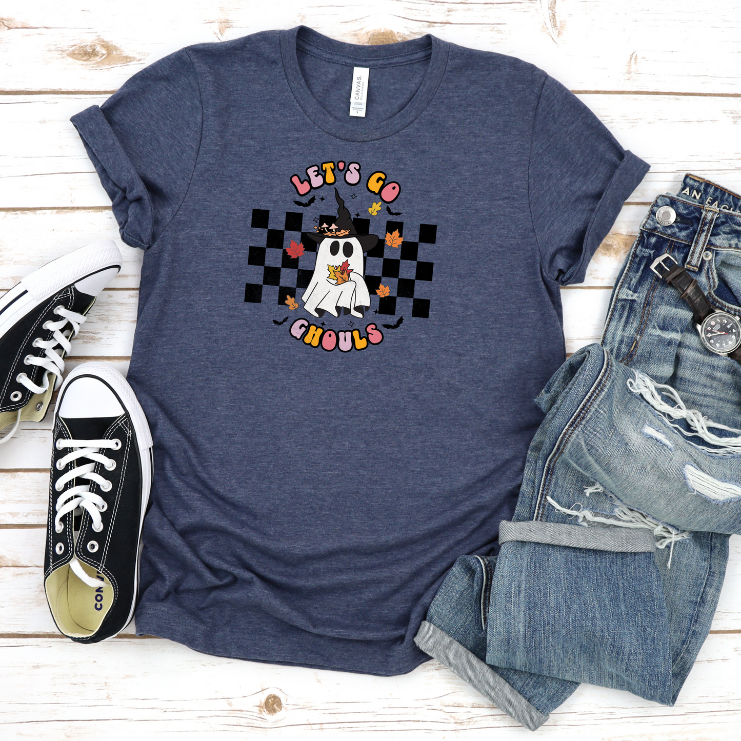 Let's Go Ghouls Ghost Tee