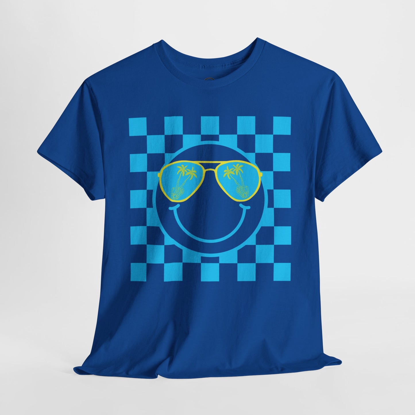 Smiley Summer Time w/ Checkers Short Sleeve Tee