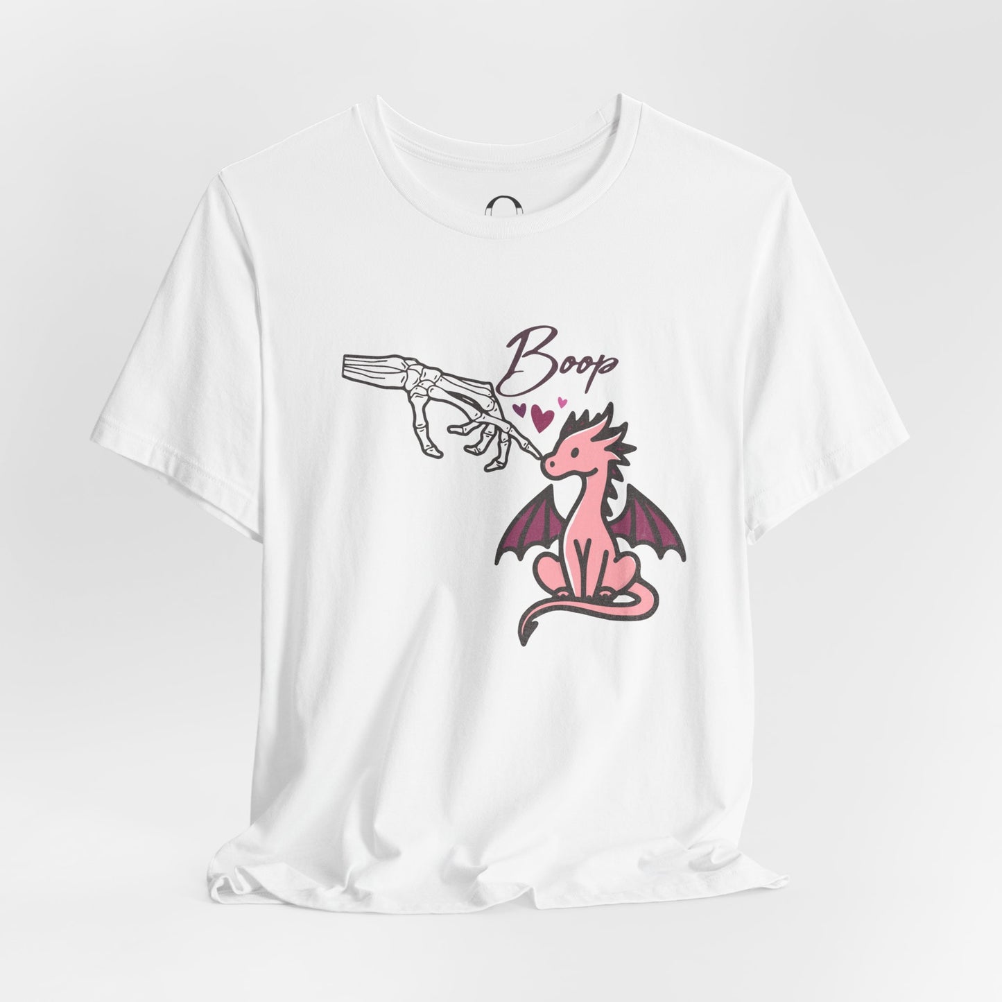 Skeleton Hand Boop Pink Dragon Tee