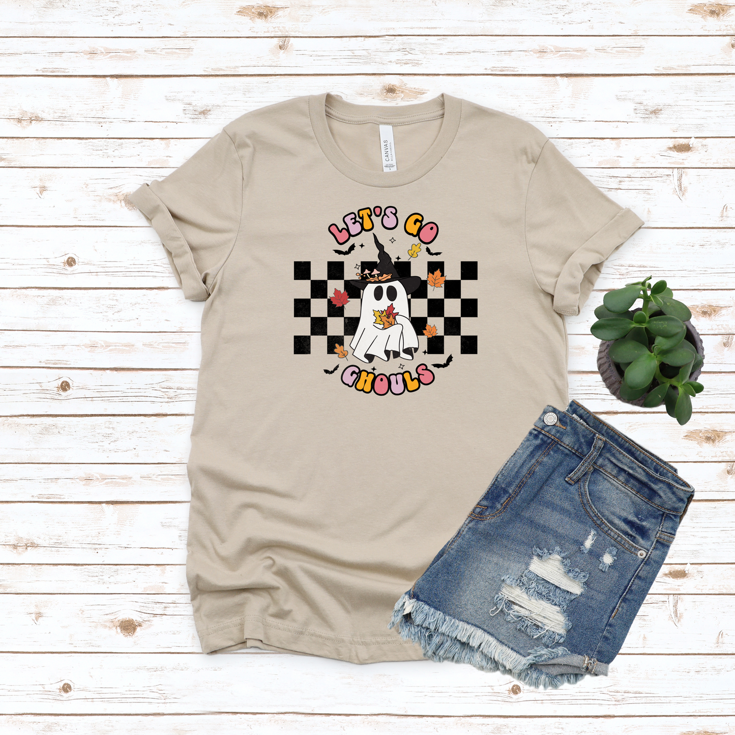 Let's Go Ghouls Ghost Tee