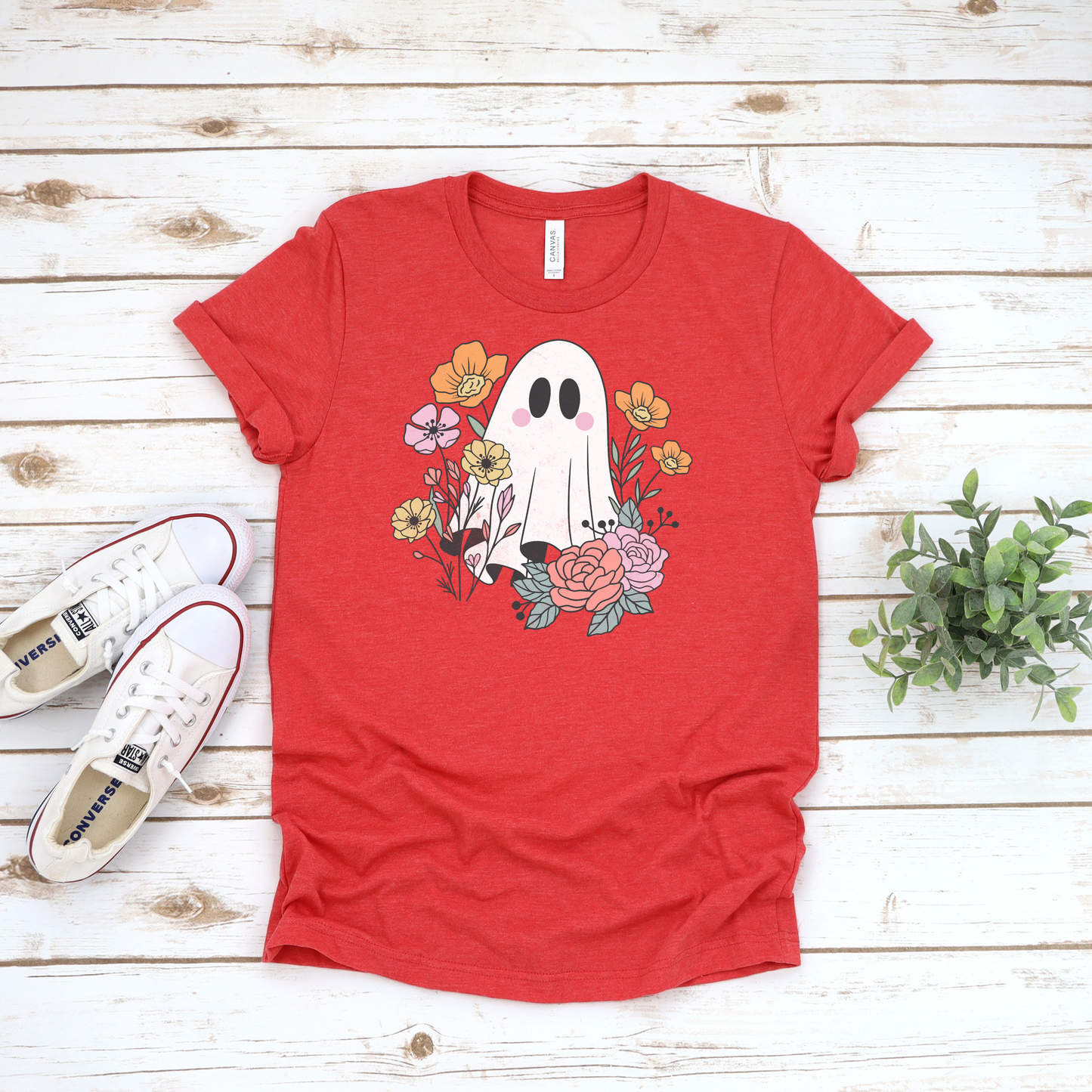 Ghost with Flowers Tee