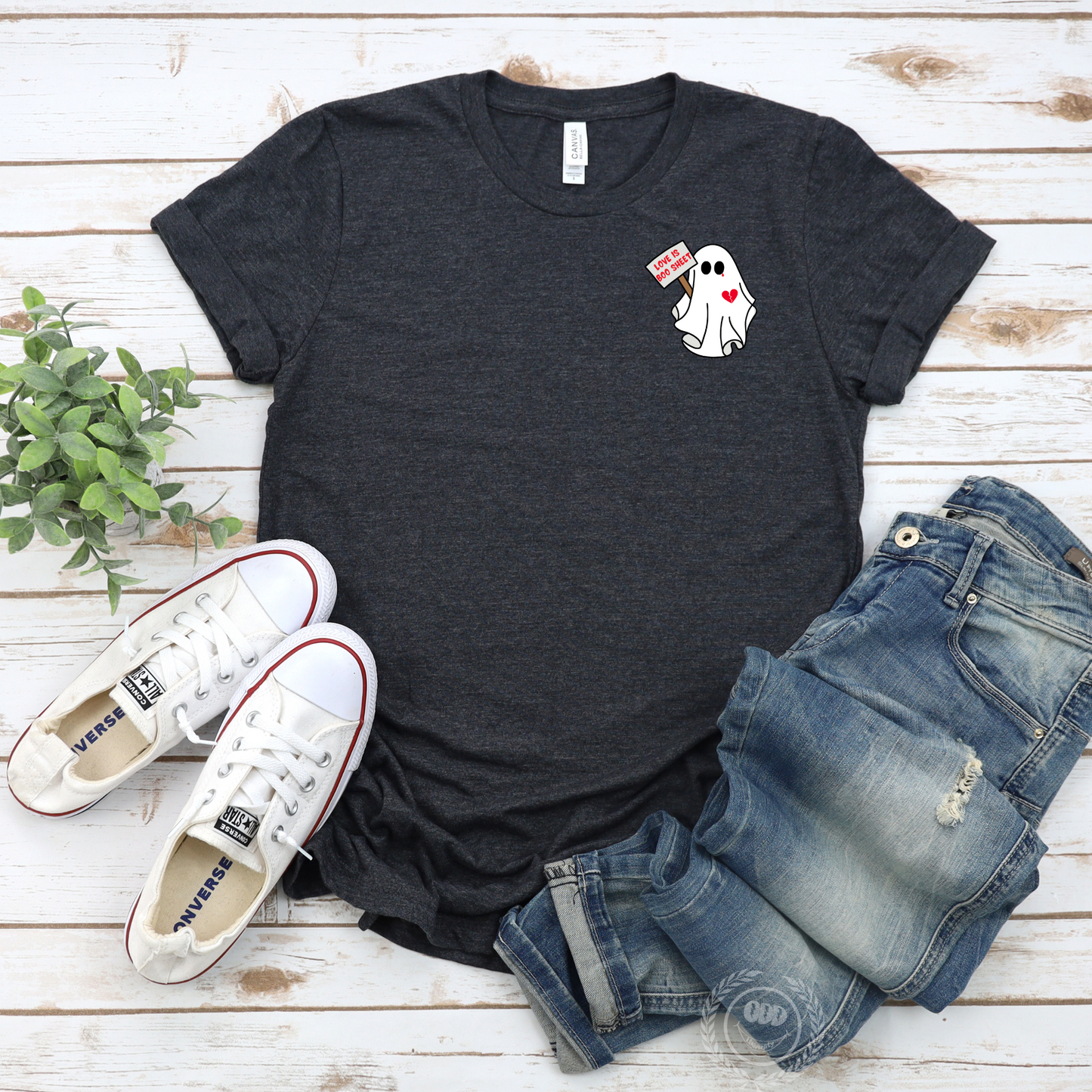 Love is Boo-Sheet Pocket Ghost Tee