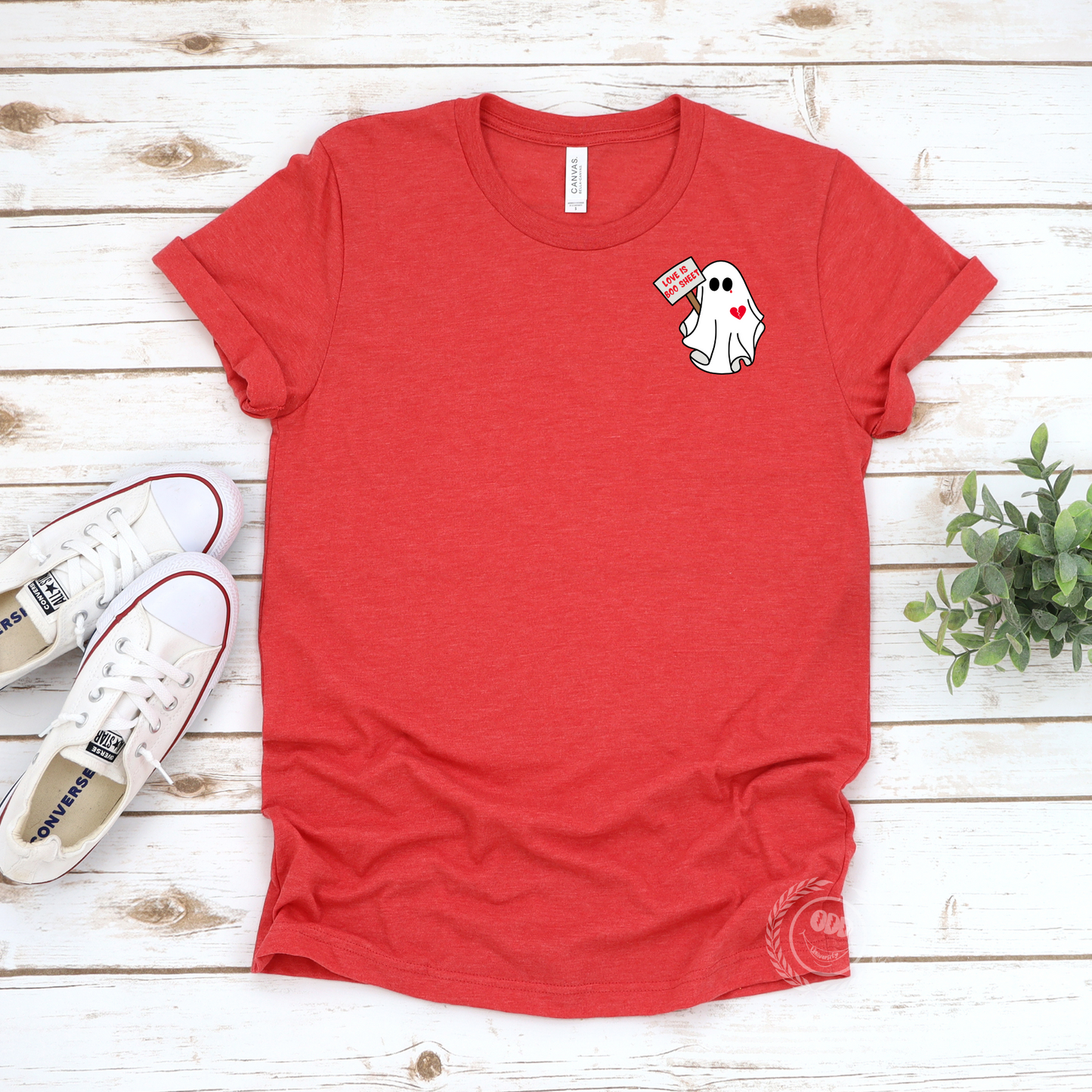 Love is Boo-Sheet Pocket Ghost Tee