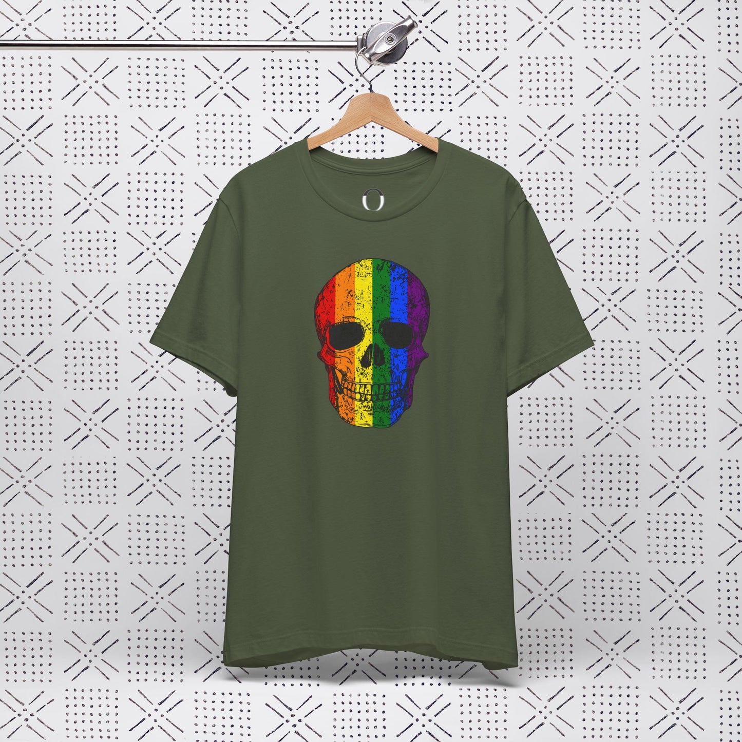 Distressed Rainbow Skull Tee