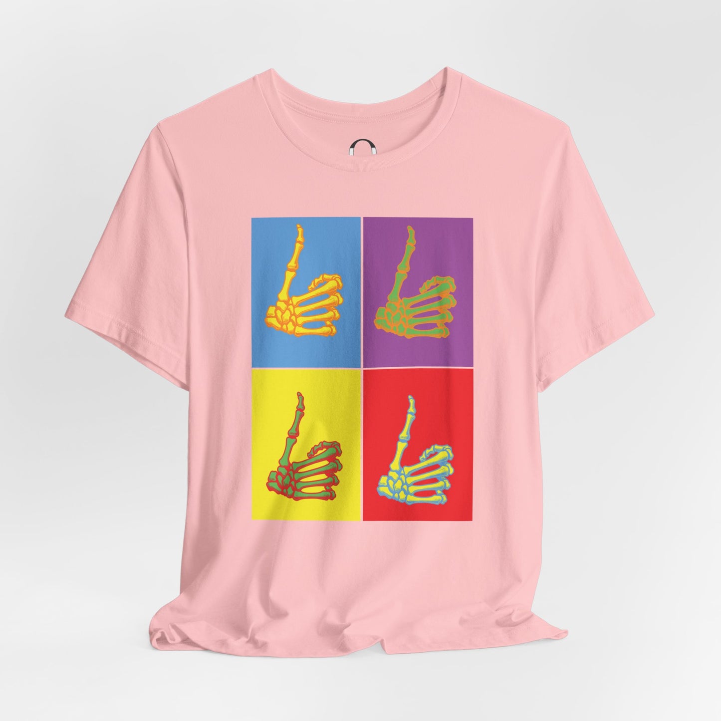 Pop Art Inspired Skeleton Hand Thumbs Up Tee