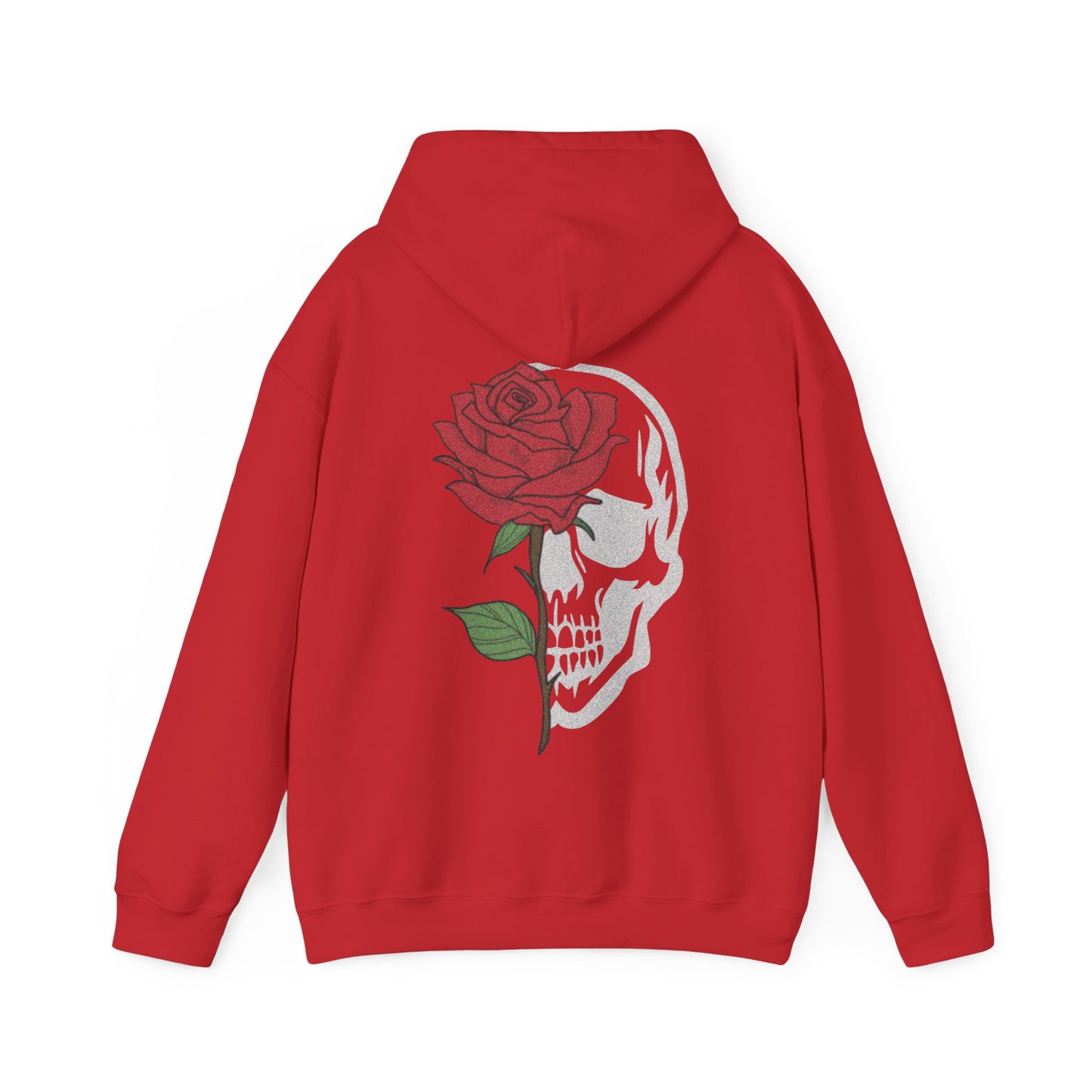 Rose/Skull Hoodie - (Back Print)