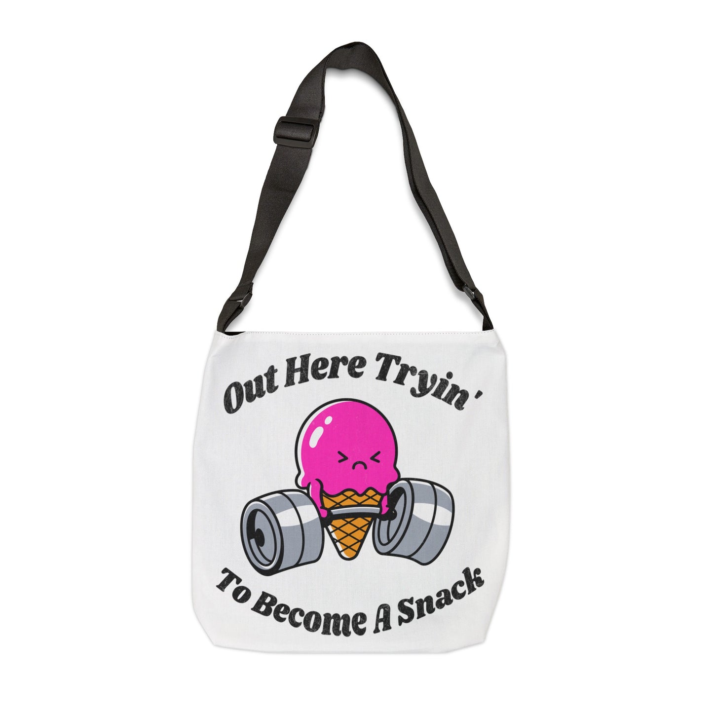 Out Here Trying To Become A Snack - Ice cream Adjustable Tote Bag (AOP), White