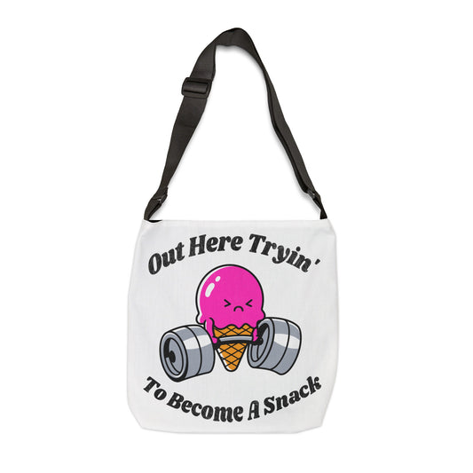 Out Here Trying To Become A Snack - Ice cream Adjustable Tote Bag (AOP), White