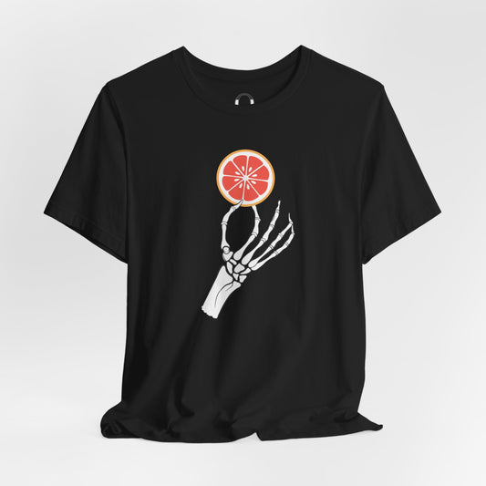 Skeleton Hand Holding A Grapefruit Slice Shirt