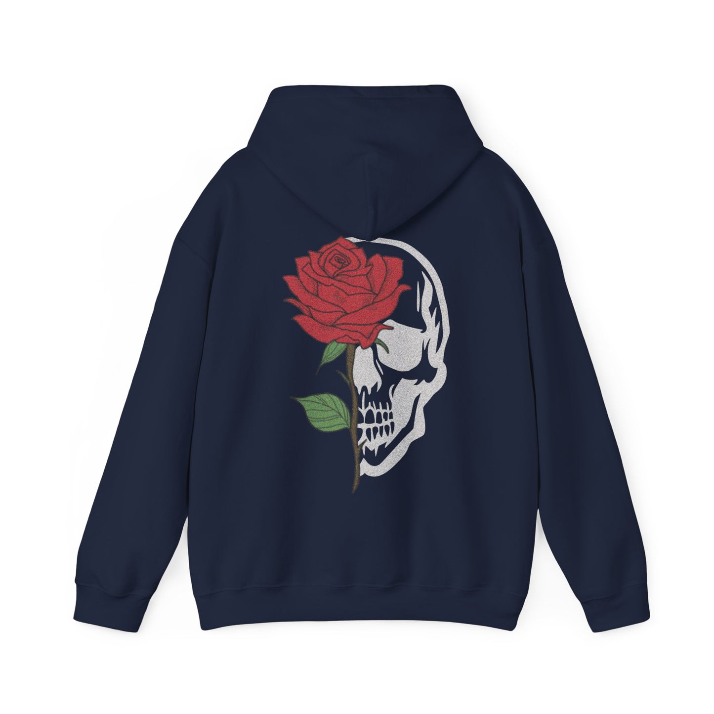 Rose/Skull Hoodie - (Back Print)