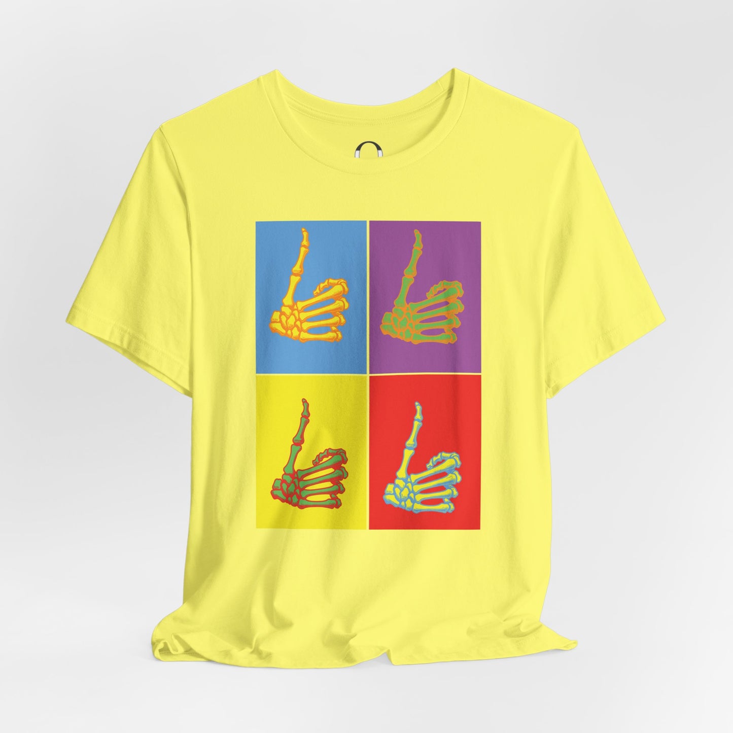 Pop Art Inspired Skeleton Hand Thumbs Up Tee