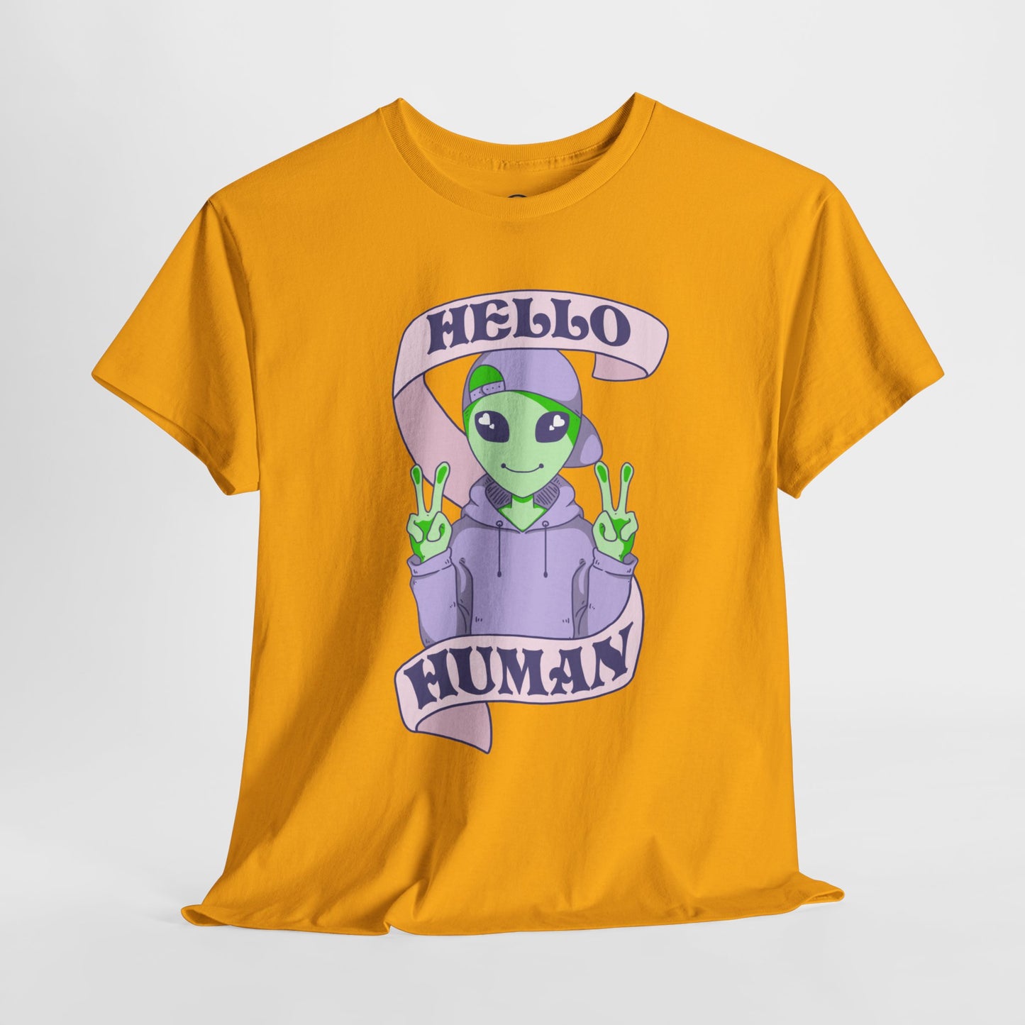 "Hello Human" Alien Short Sleeve Tee