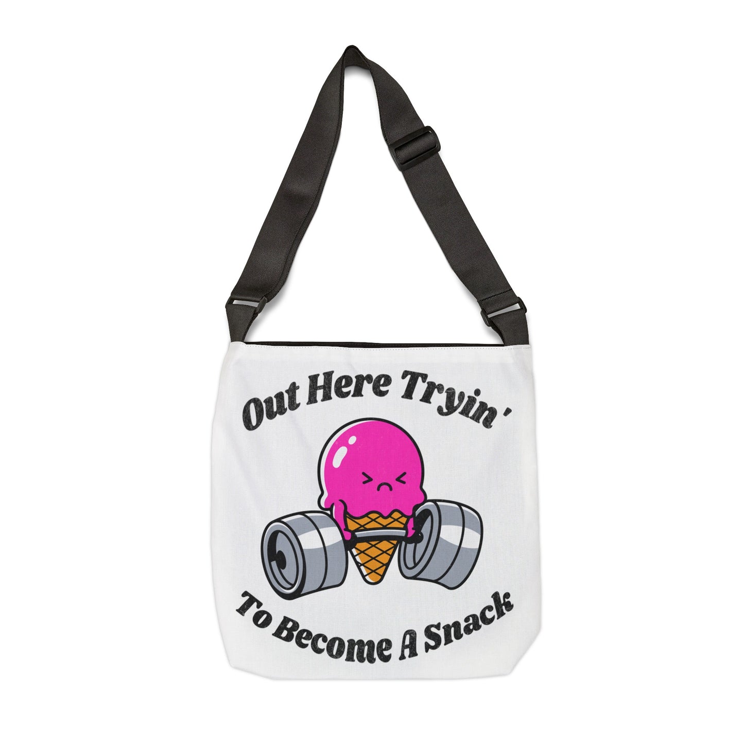 Out Here Trying To Become A Snack - Ice cream Adjustable Tote Bag (AOP), White