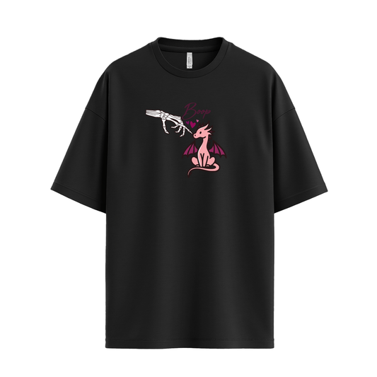Skeleton Hand Boop Pink Dragon Tee