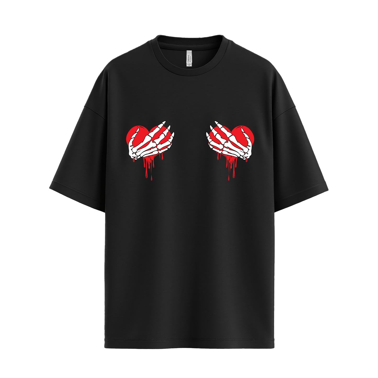 Skeleton Hands Heart Bra  Shirt