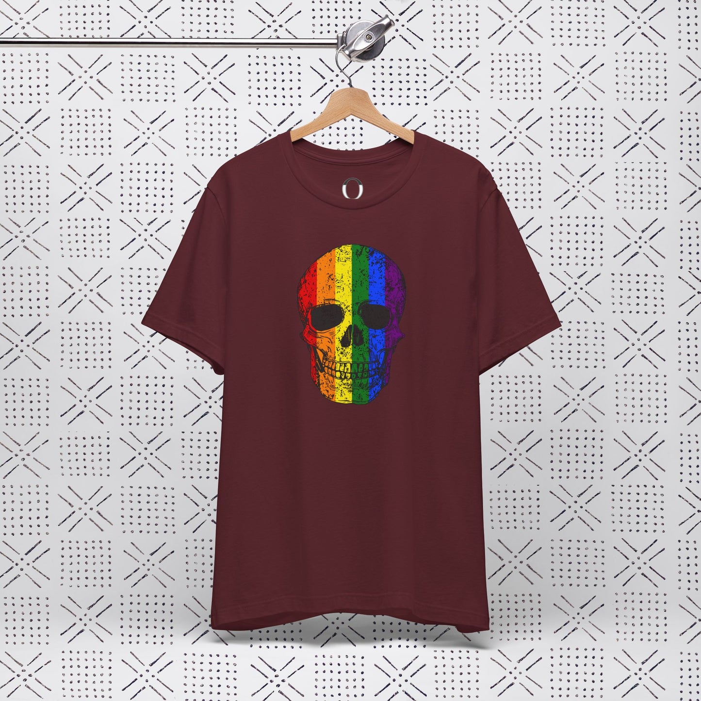 Distressed Rainbow Skull Tee