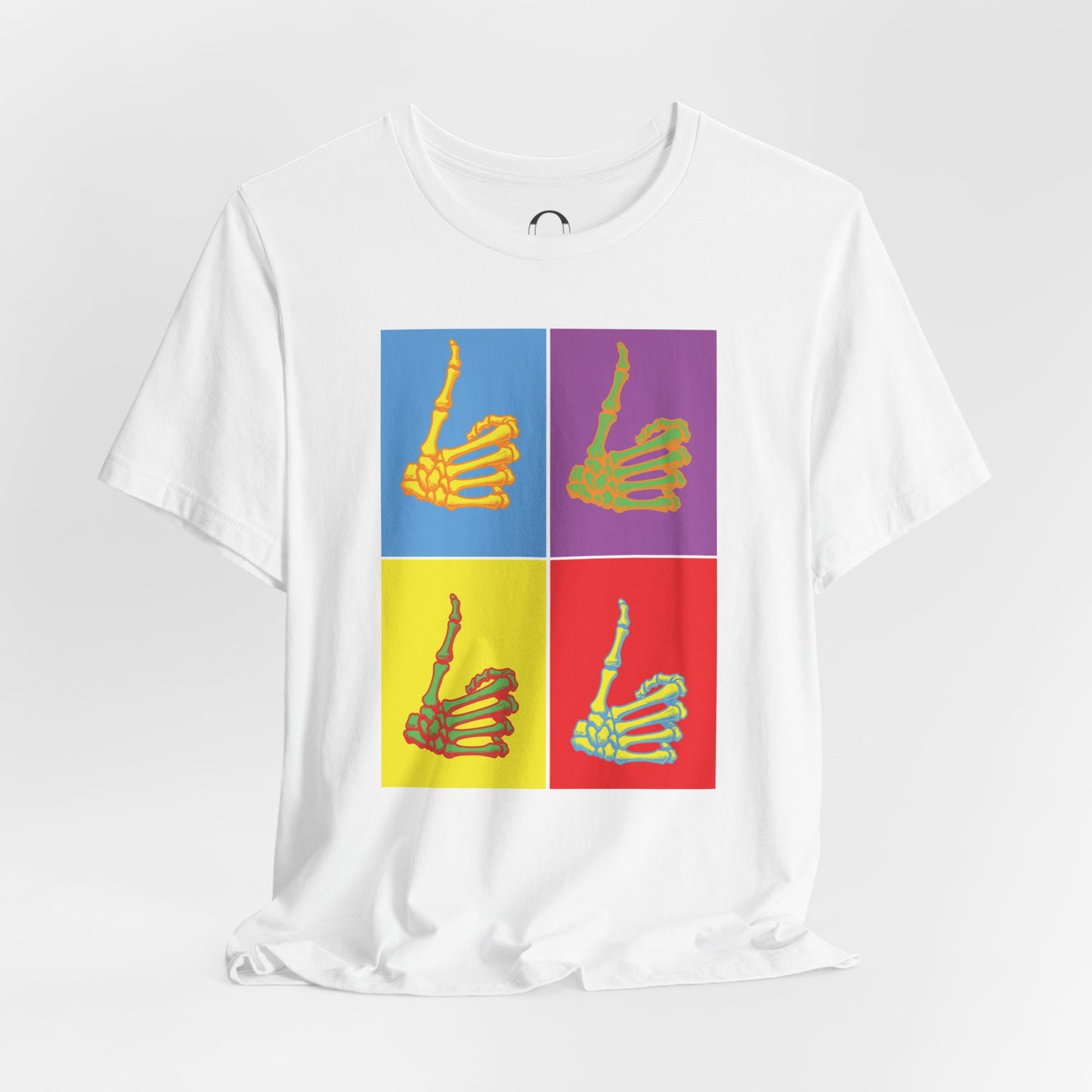 Pop Art Inspired Skeleton Hand Thumbs Up Tee