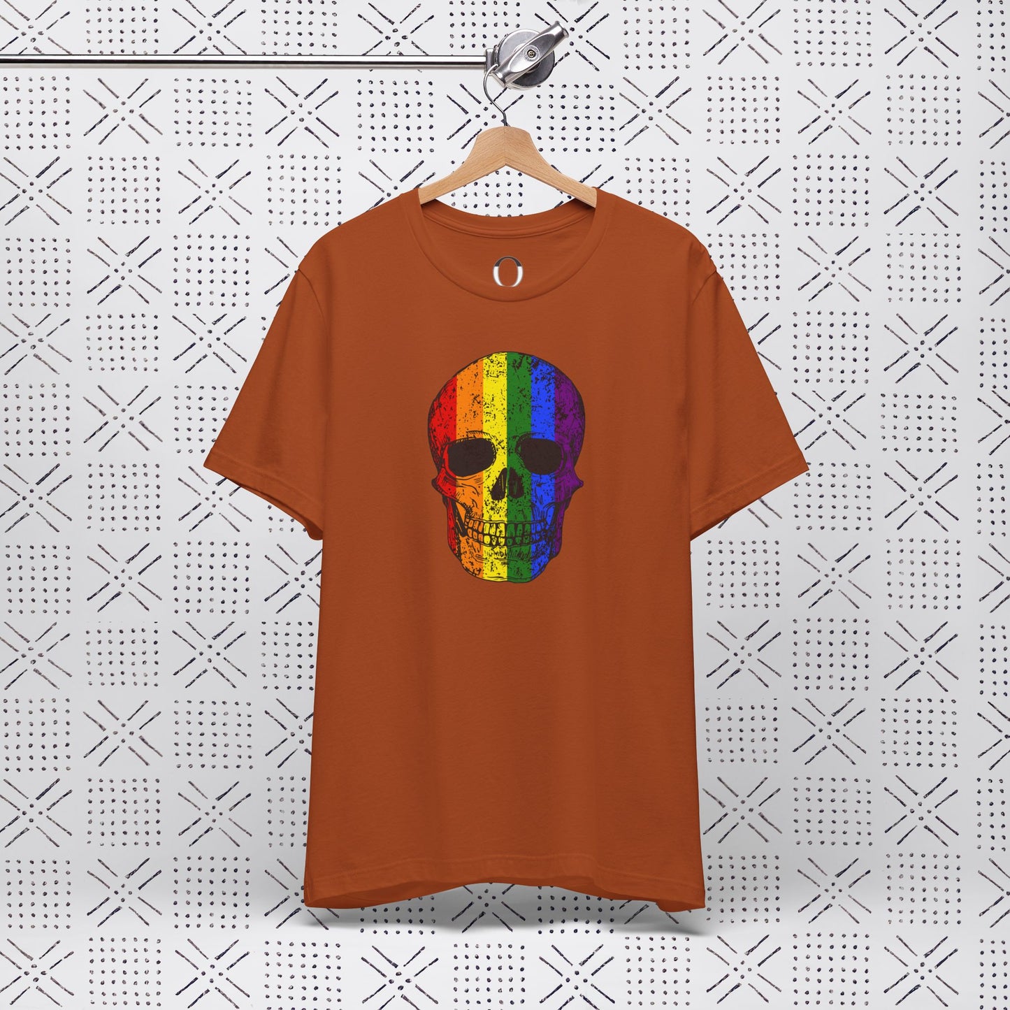 Distressed Rainbow Skull Tee