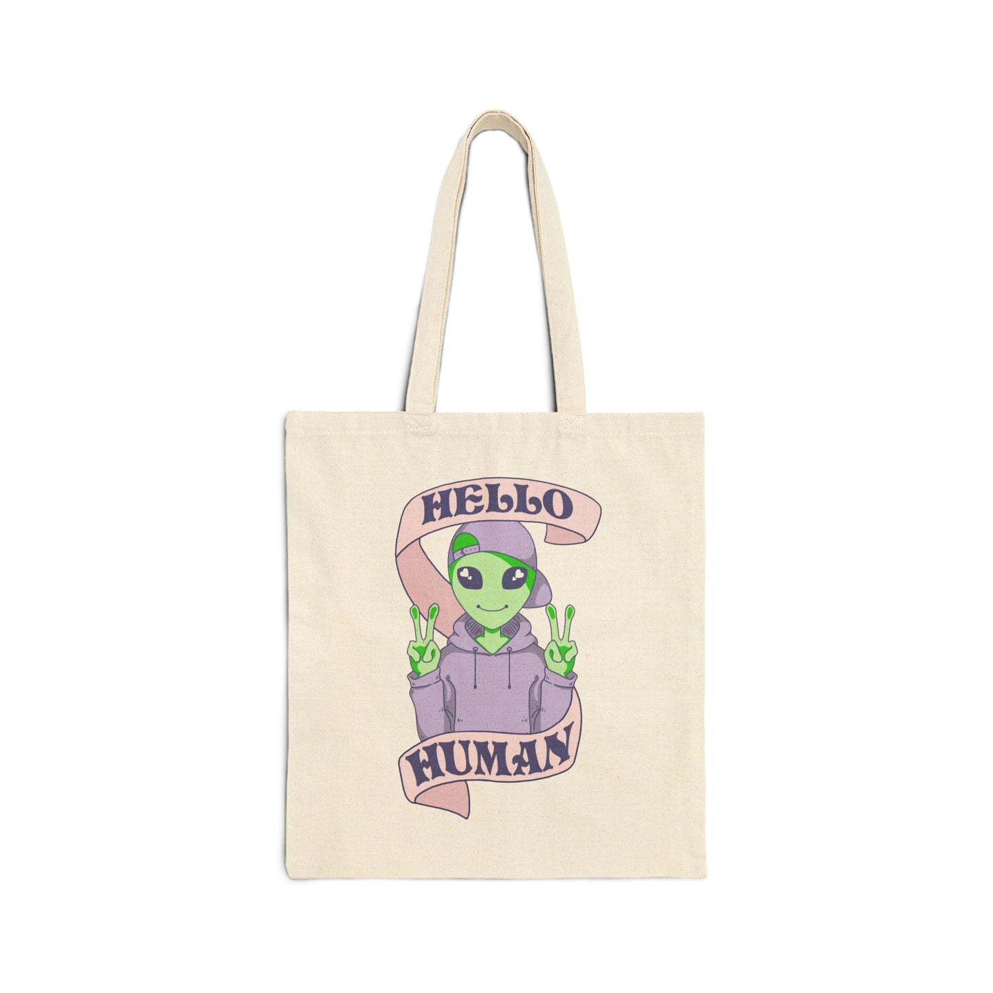 "Hello Human" Tote Bag