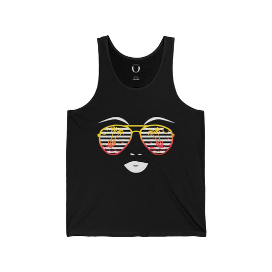 Lookin' Good, Lady Beach Glasses Jersey Tank