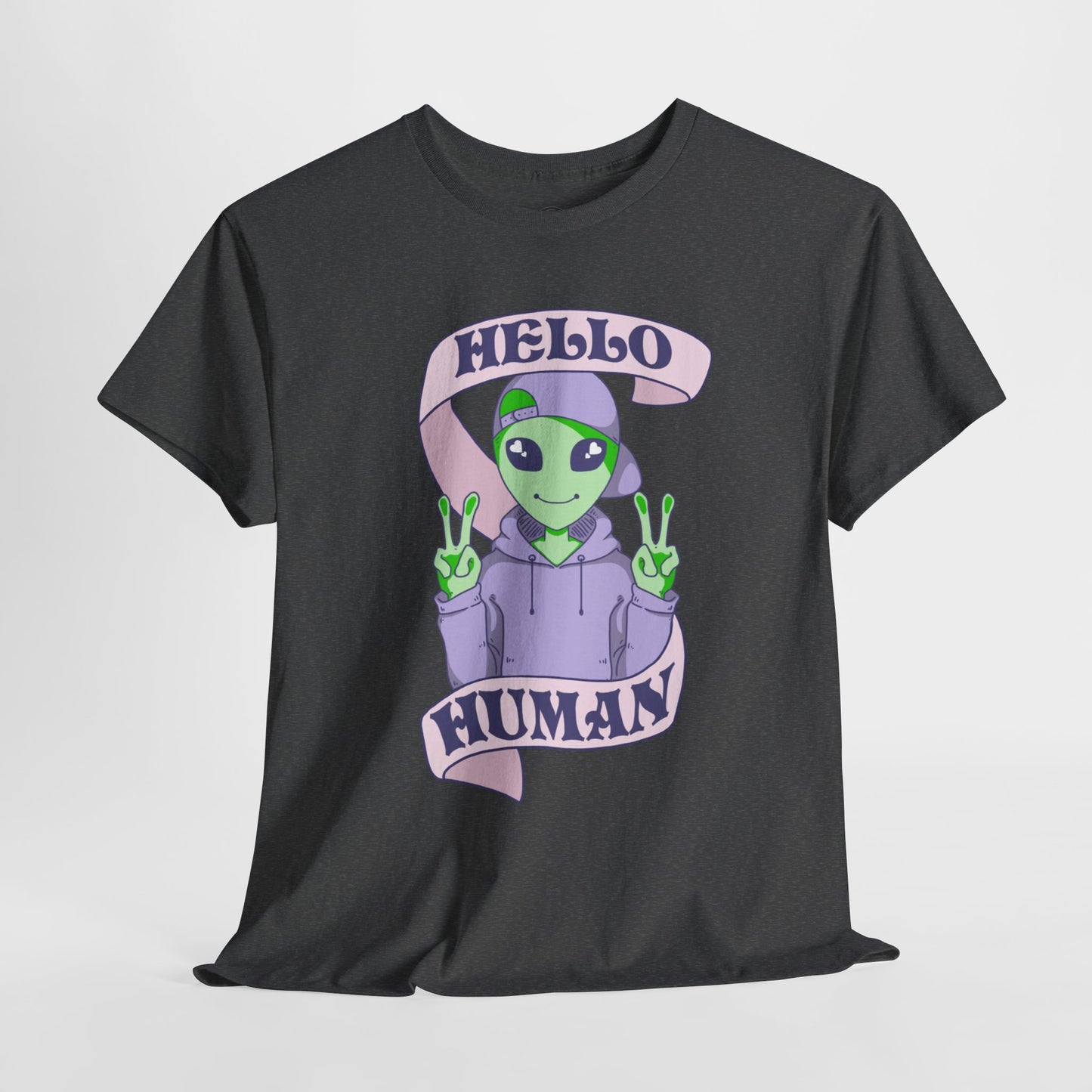 "Hello Human" Alien Short Sleeve Tee