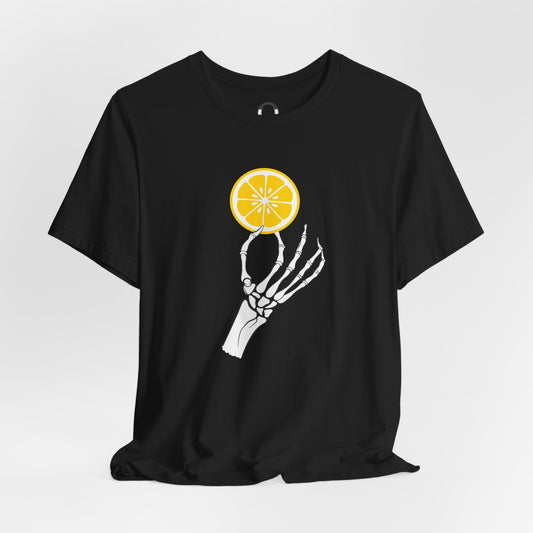 Skeleton Hand Holding A Lemon Slice Shirt