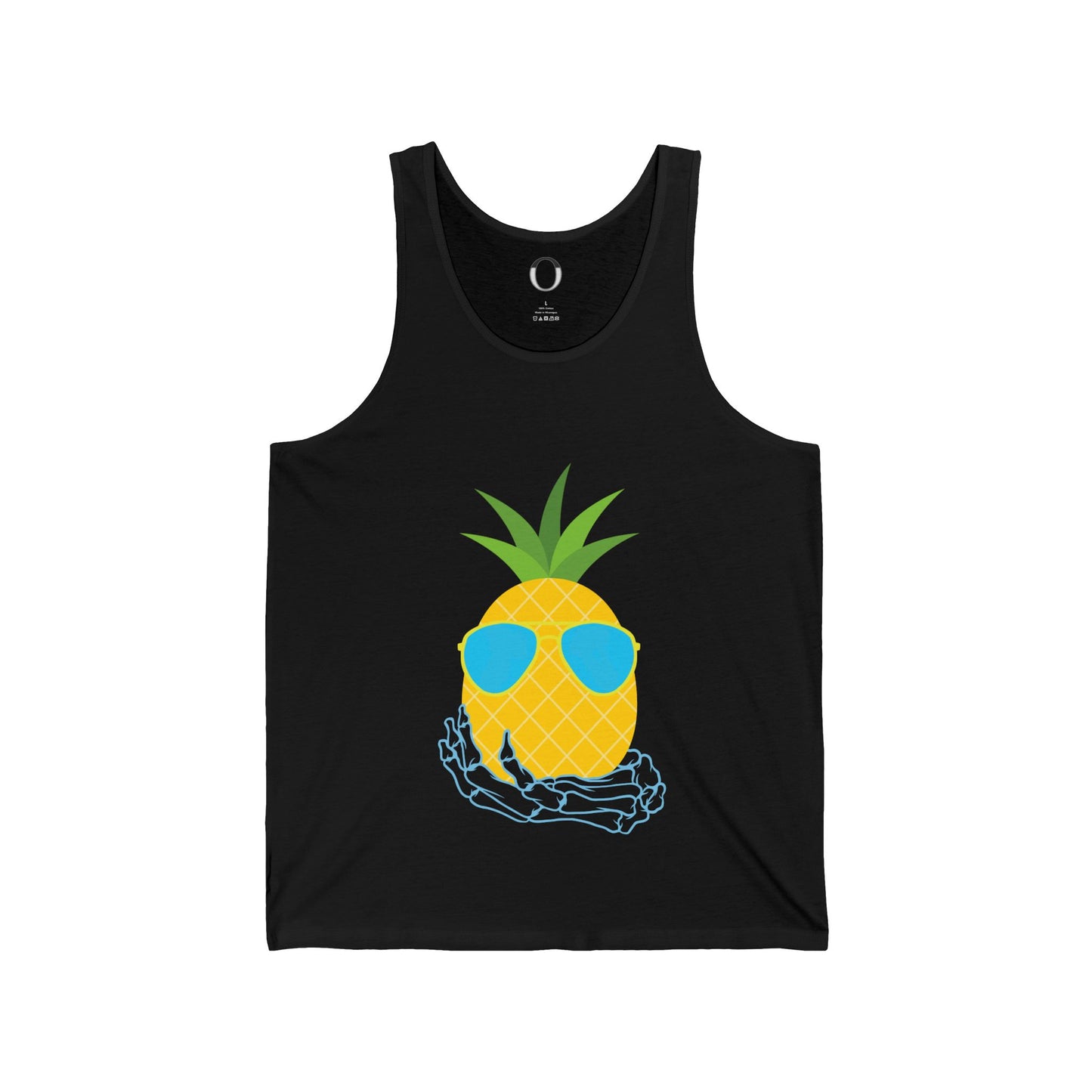 Pineapple in Skeleton Hand Jersey Tank