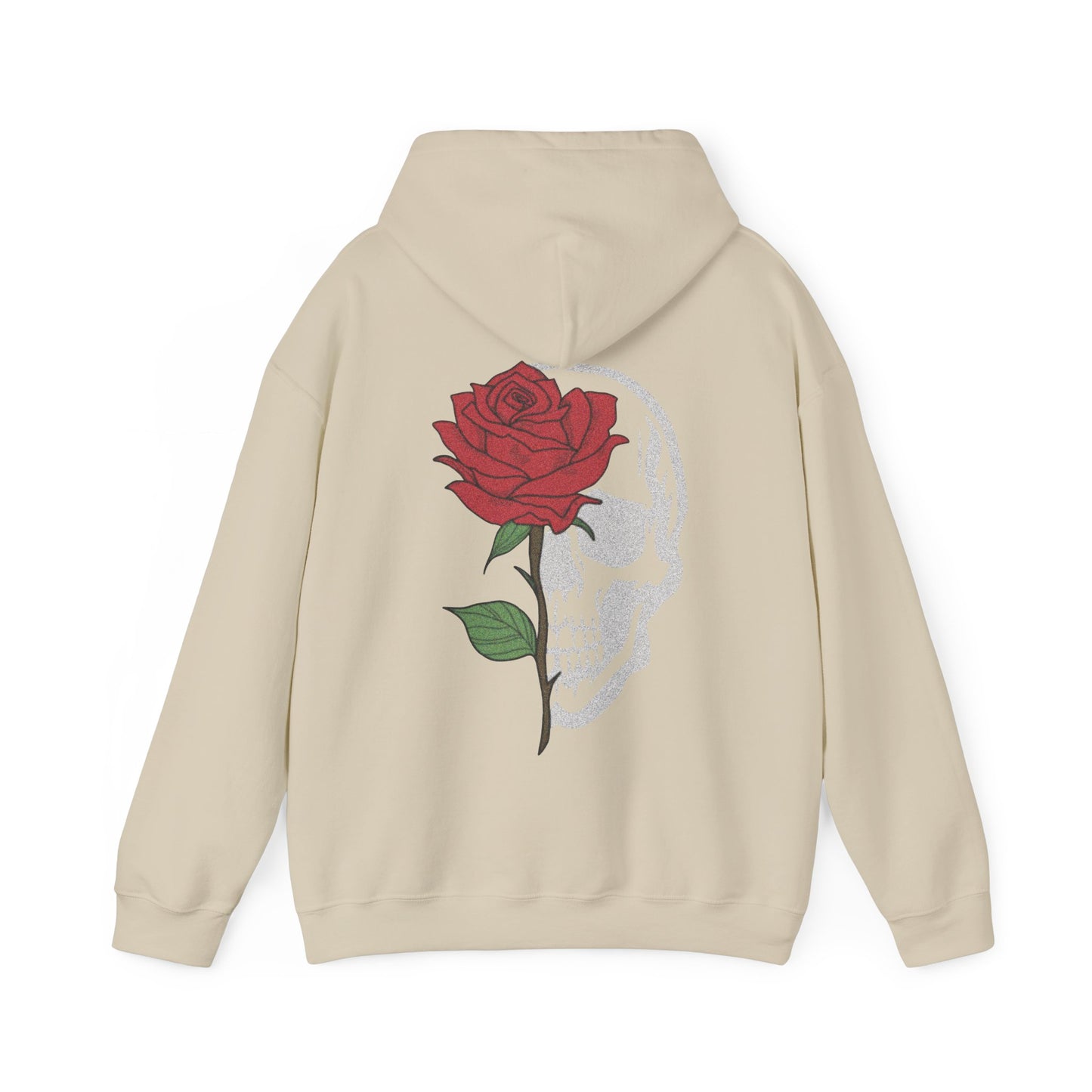 Rose/Skull Hoodie - (Back Print)