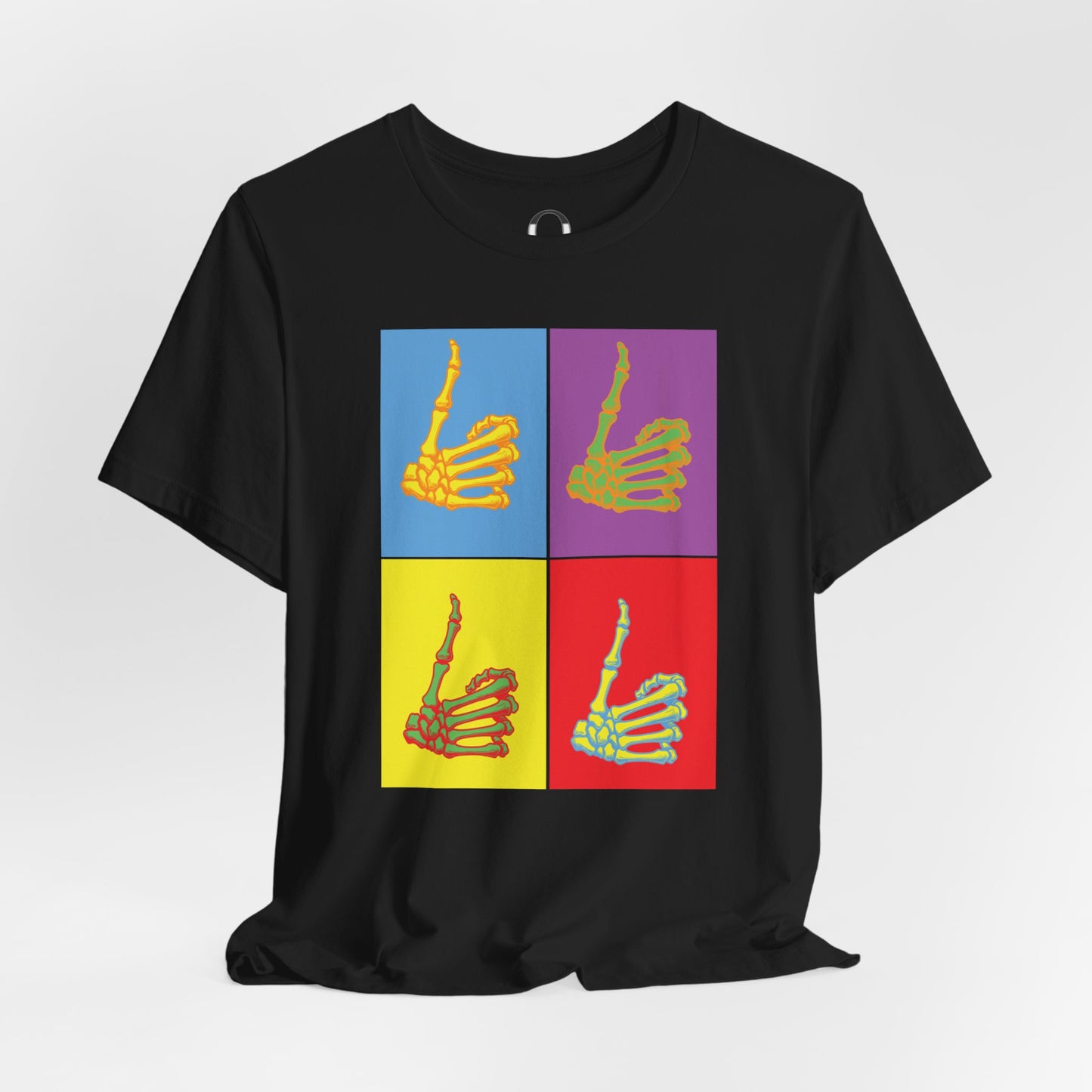 Pop Art Inspired Skeleton Hand Thumbs Up Tee