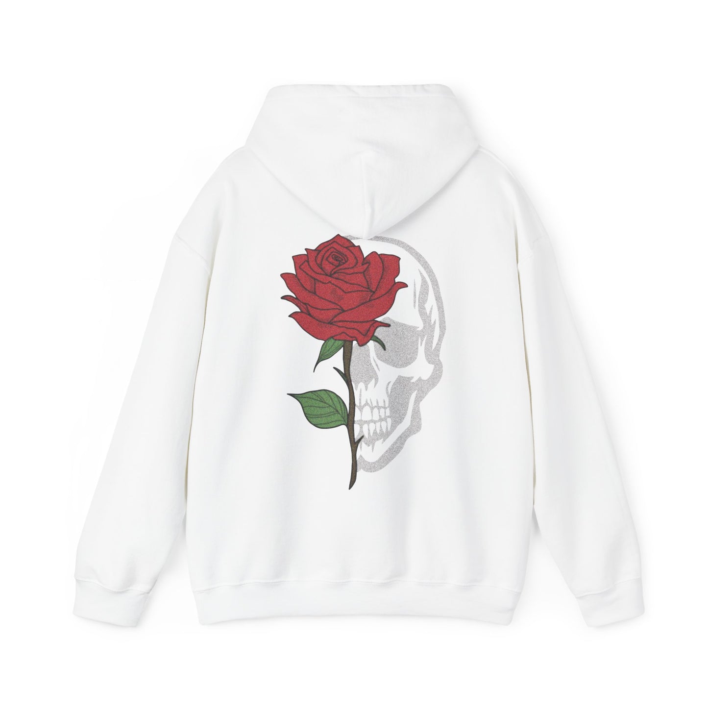 Rose/Skull Hoodie - (Back Print)