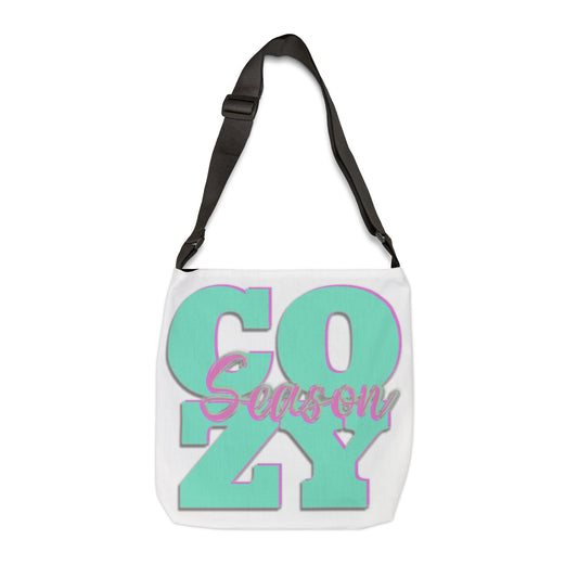 Cozy Season Adjustable Tote Bag (AOP), White