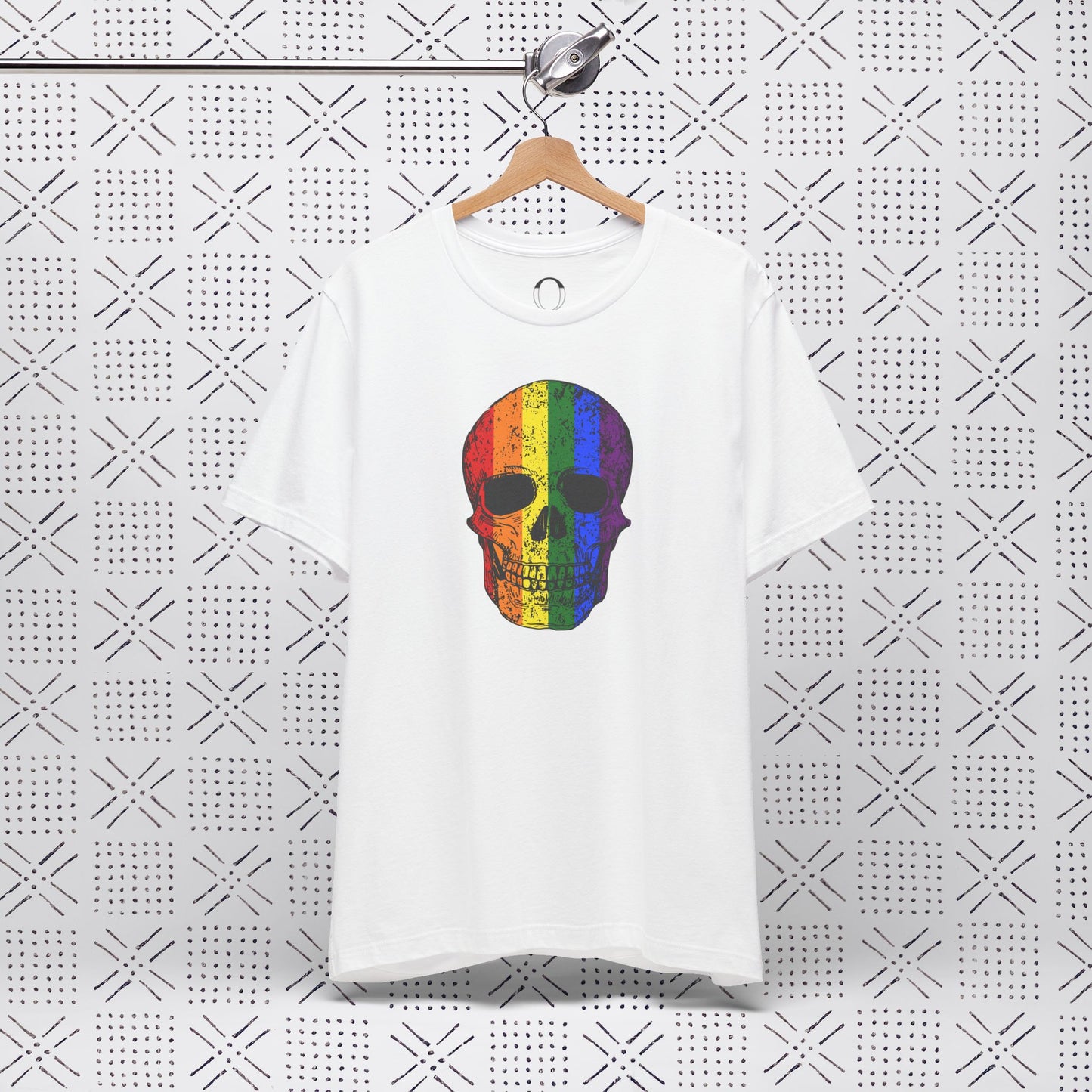Distressed Rainbow Skull Tee