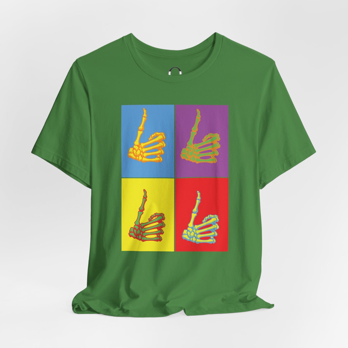 Pop Art Inspired Skeleton Hand Thumbs Up Tee