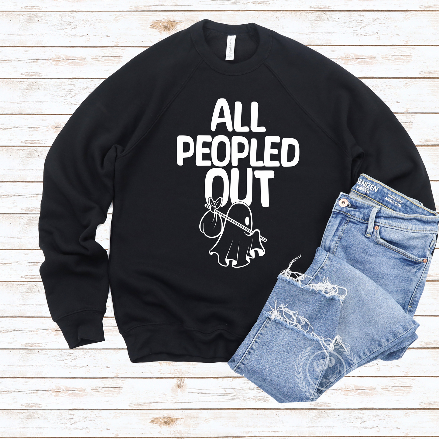 All Peopled Out Plain Text Sweatshirt