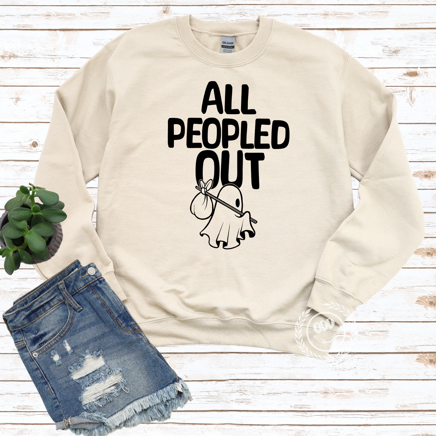 All Peopled Out Plain Text Sweatshirt