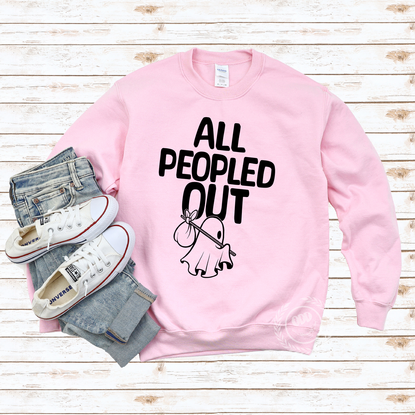 All Peopled Out Plain Text Sweatshirt