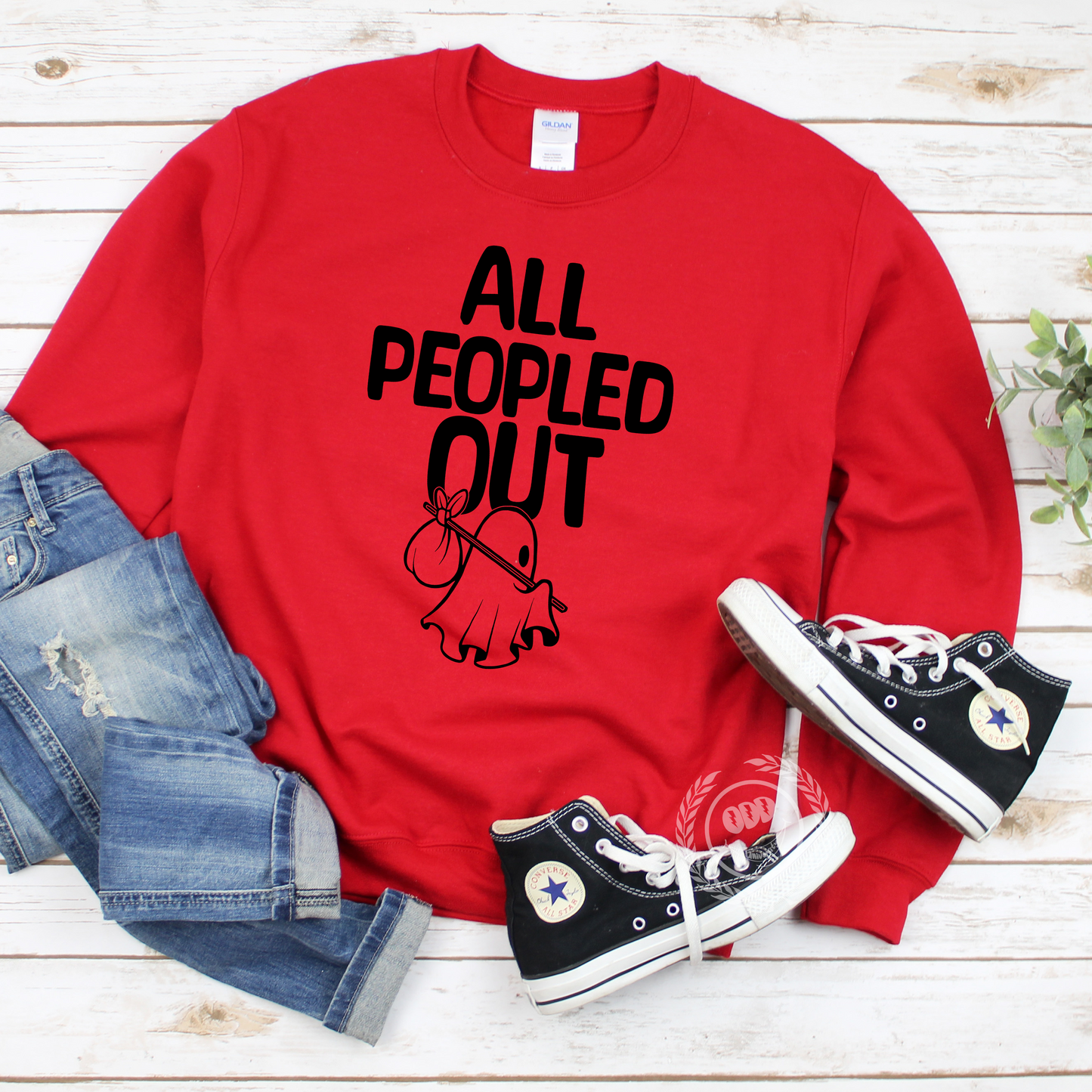 All Peopled Out Plain Text Sweatshirt