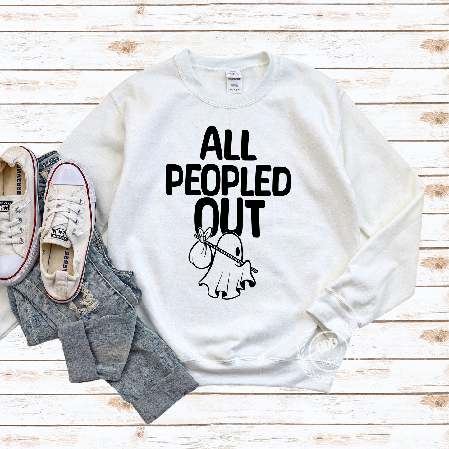 All Peopled Out Plain Text Sweatshirt