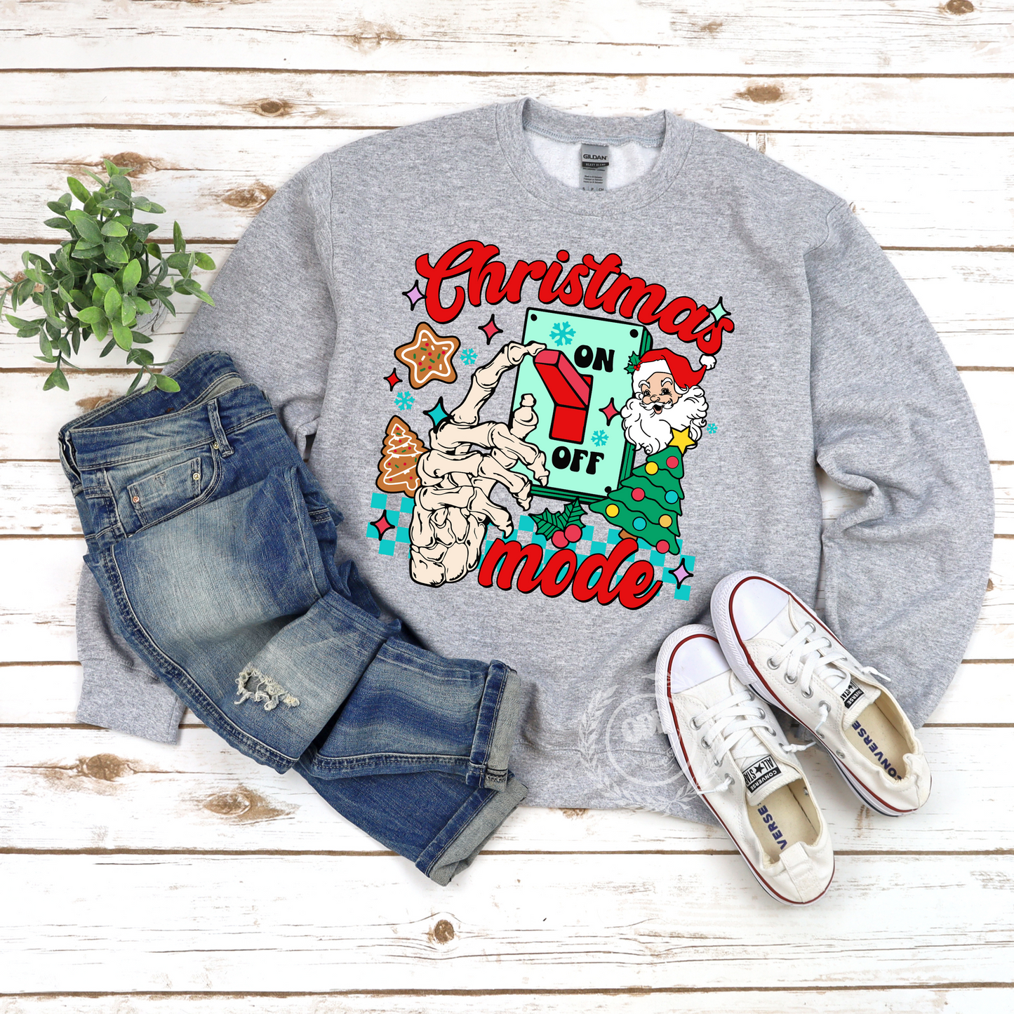 Christmas Mode On Sweatshirt